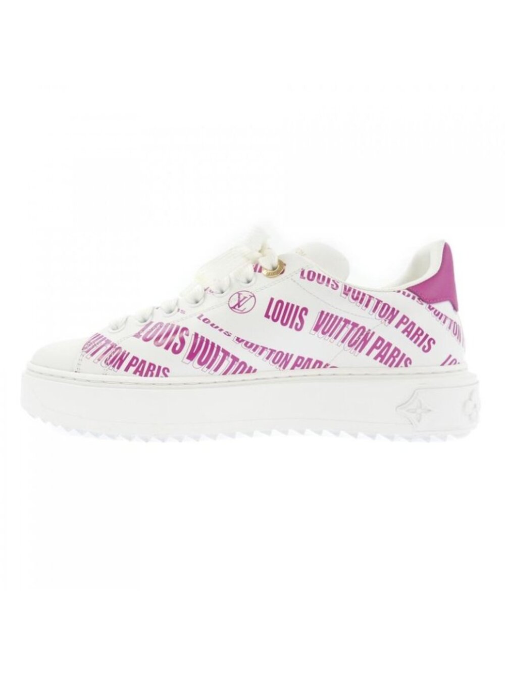 ★SOLD★ Louis Vuitton Graphical Signature Print Time Out Sneaker White Pink - Picture 2 of 6